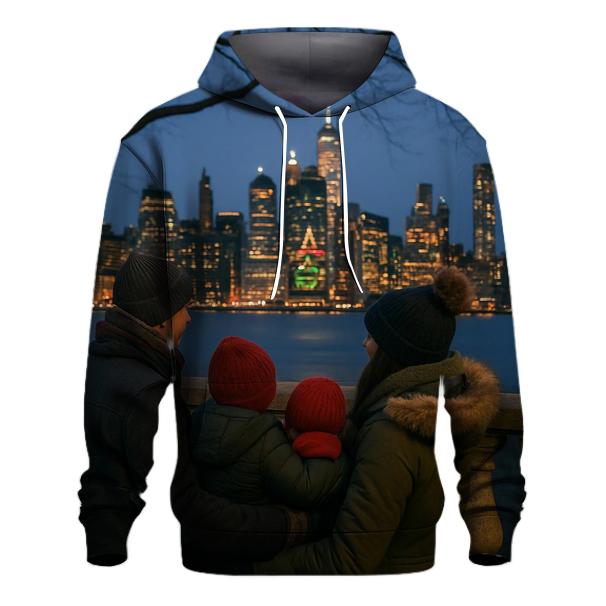 Brooklyn Promenade Winter Twilight premium hoodies