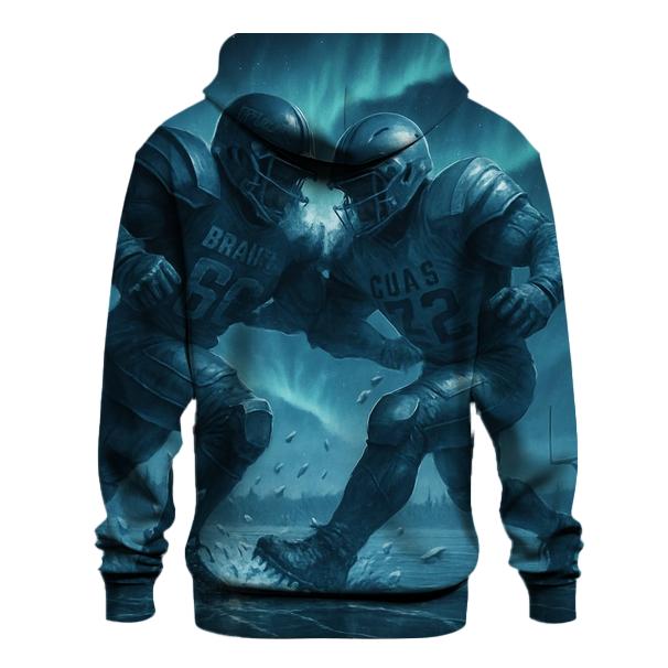 Frozen Lake Faceoff printed hoodies