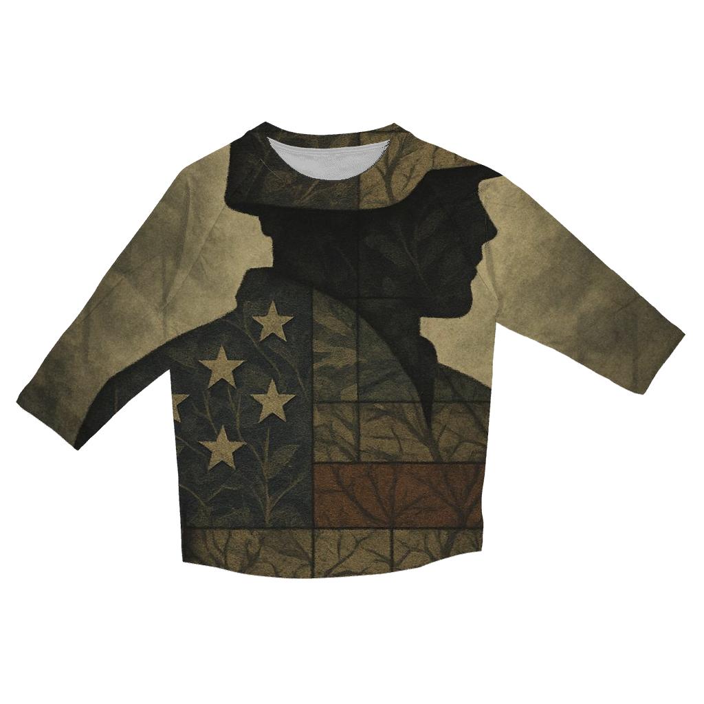 Camouflage Flag Fusion custom 3/4 sleeve shirts
