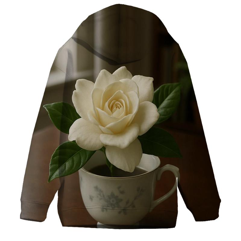 Tea Cup Gardenia Indoor Still Life hoodie trends