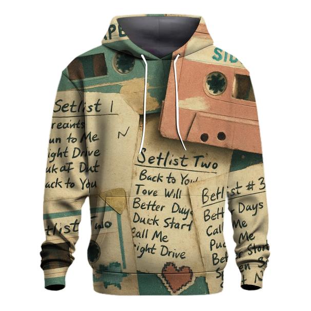 Cassette Tape Mixtape Collage printed hoodies