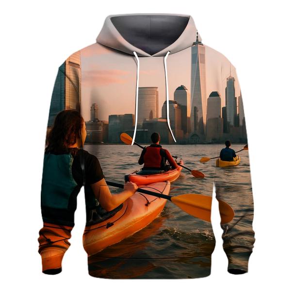 Hudson River Kayakers At Magic Hour pullover hoodies