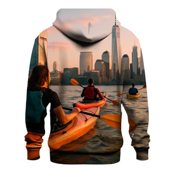 Hudson River Kayakers At Magic Hour pullover hoodies