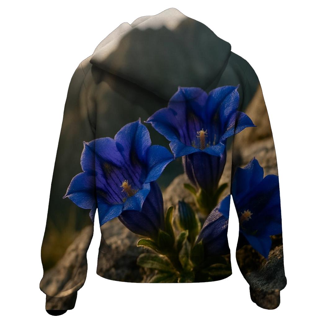Dawn Glory Of Alpine Gentians lightweight hoodies