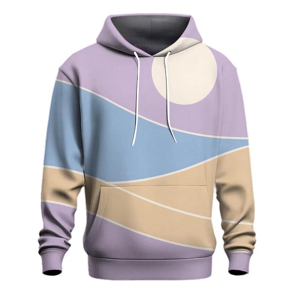 Abstract Geometry Horizon printed hoodies