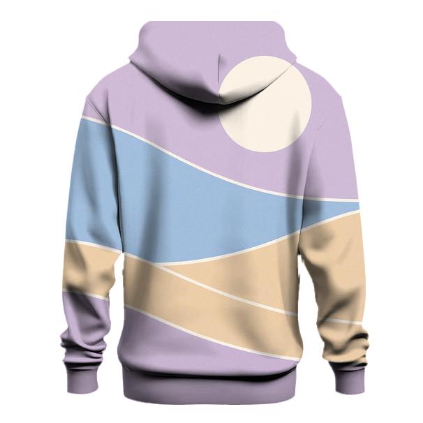 Abstract Geometry Horizon printed hoodies