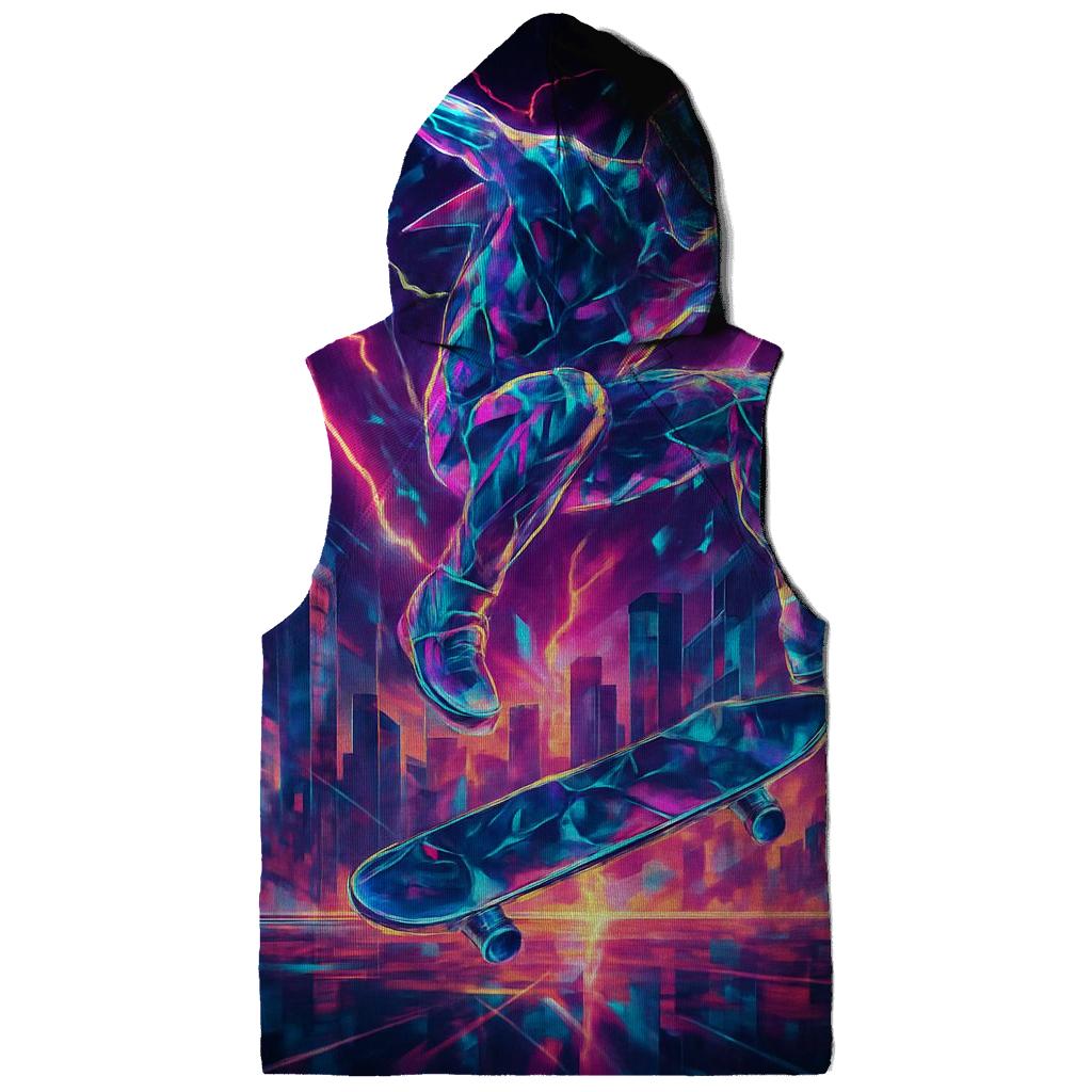 Crystal Skateboarder Mirage graphic hoodies