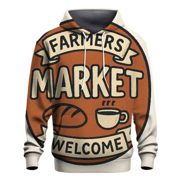 Hand Lettered Market Badge hoodies fashion