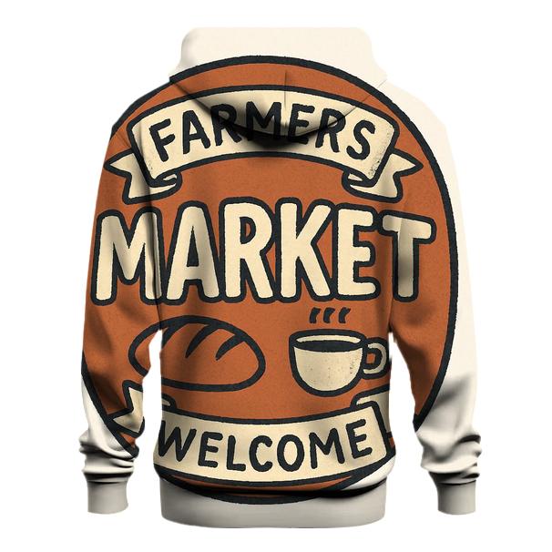 Hand Lettered Market Badge hoodies fashion