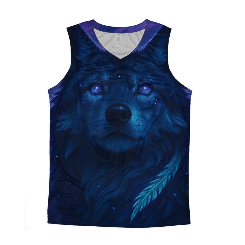Nebula Sentinel Wolf casual summer tank tops
