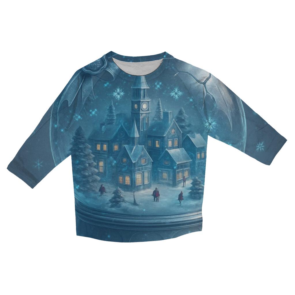 Snow Globe Cityscape trendy 3/4 sleeve tops