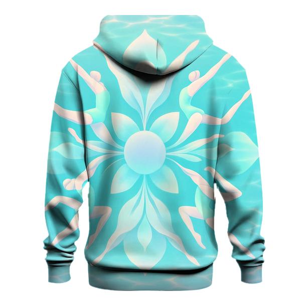 Synchronized Swimming Waveforms embroidered hoodies