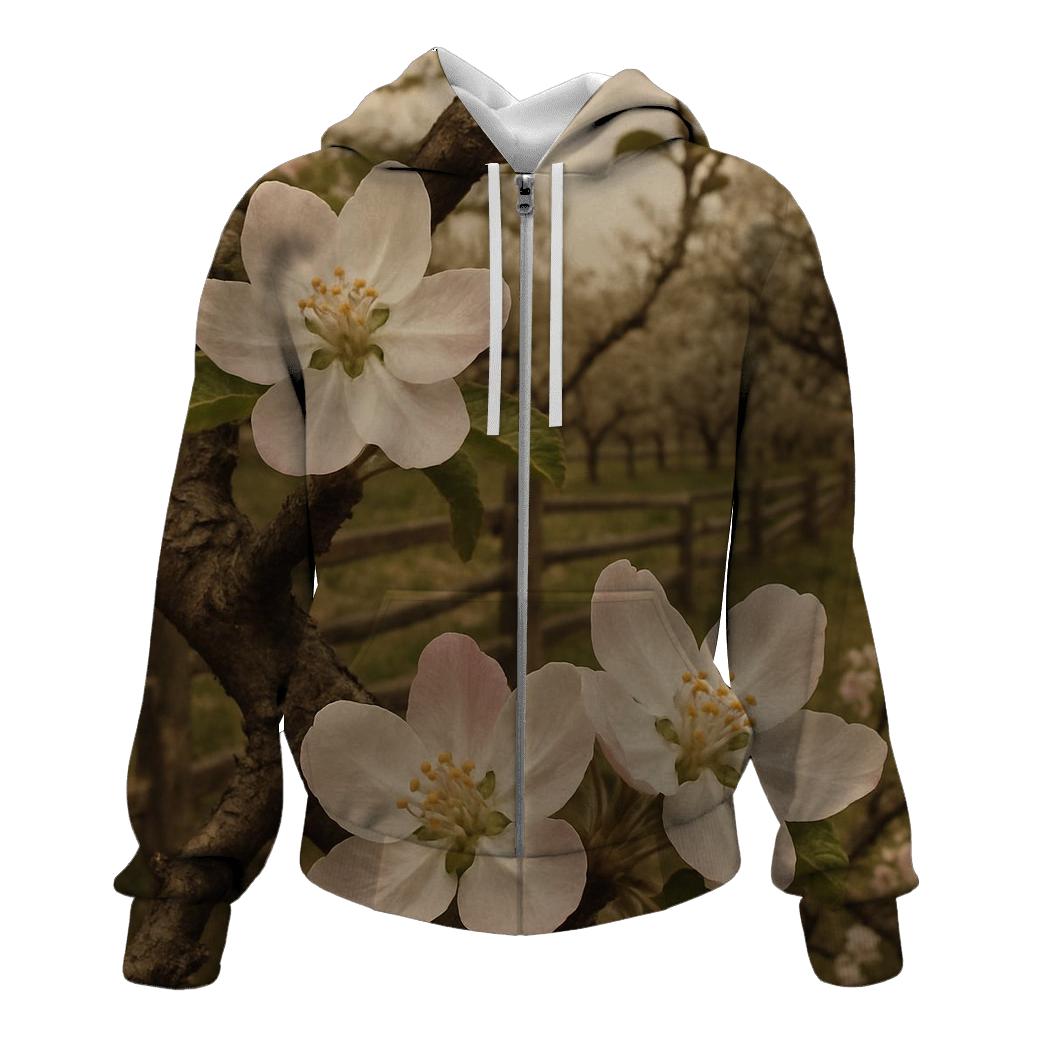 Heritage Orchard Apple Blossom Archive printed hoodies