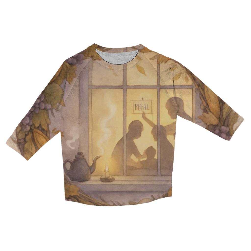 Gratitude Wreath Window cotton quarter sleeve shirts