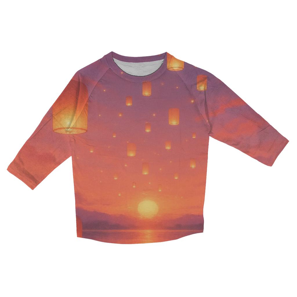 Lanterns Over Lake cotton quarter sleeve shirts
