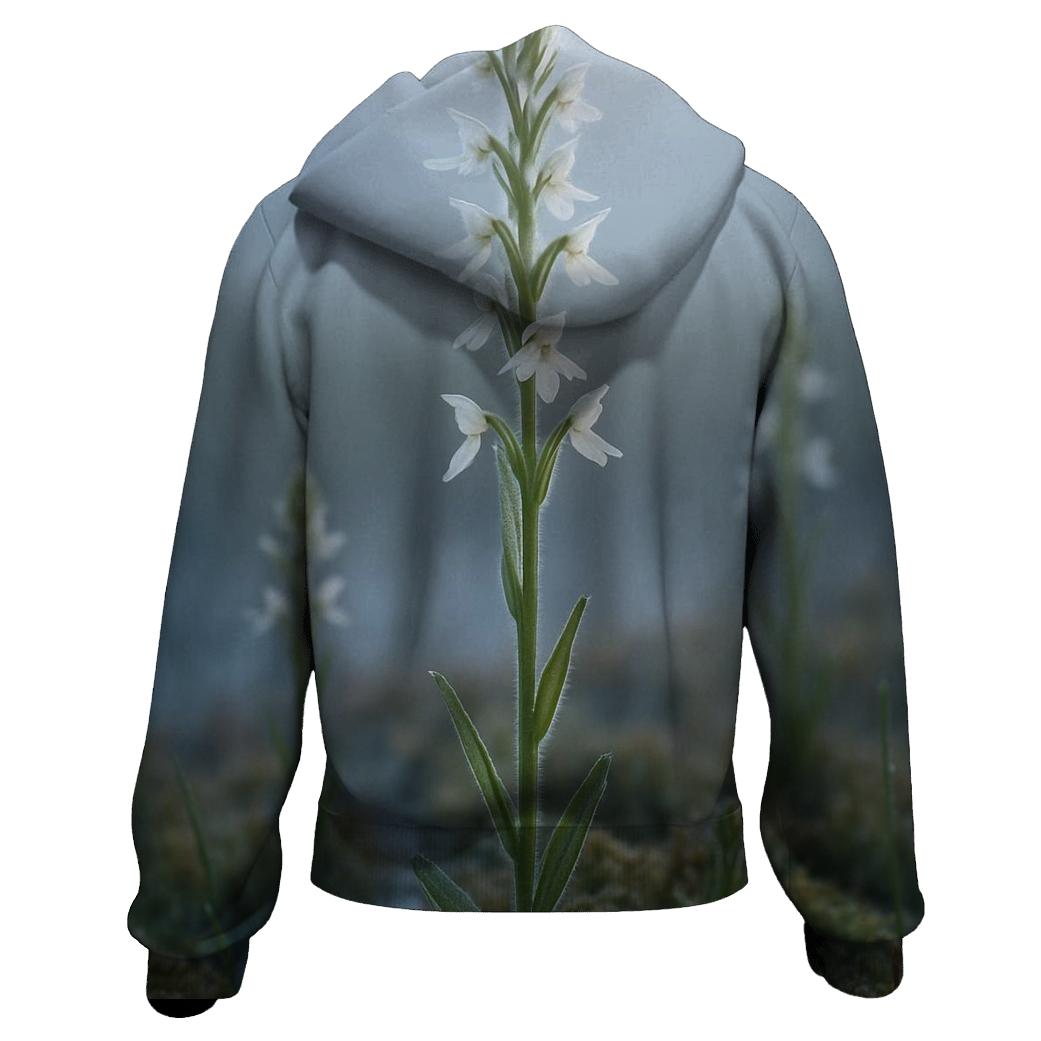 Bog Orchid Morning Fog printed hoodies