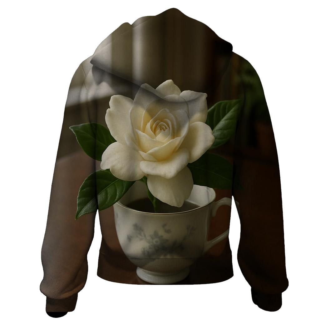 Tea Cup Gardenia Indoor Still Life hoodie designs