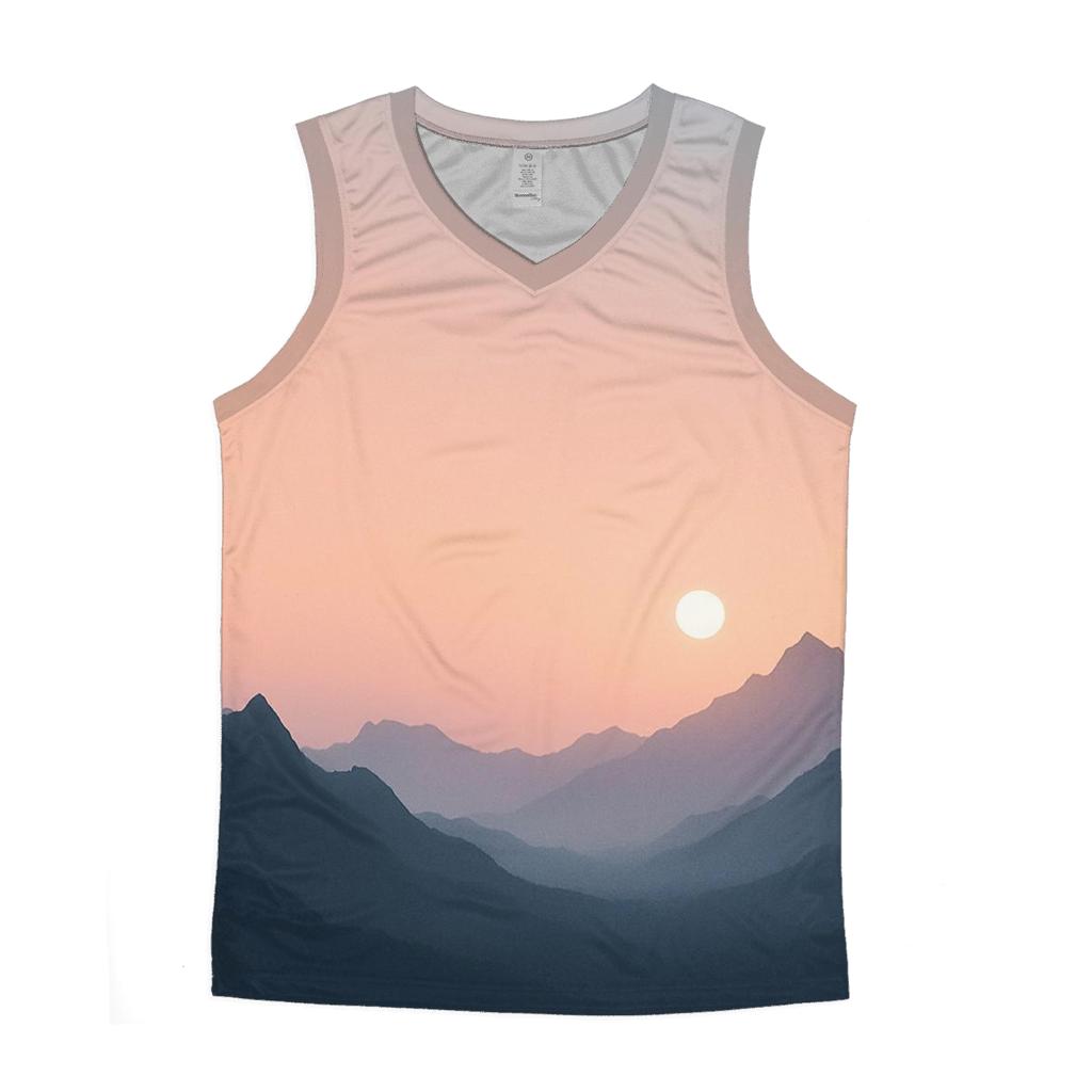 Mountain Violet Fade casual summer tank tops
