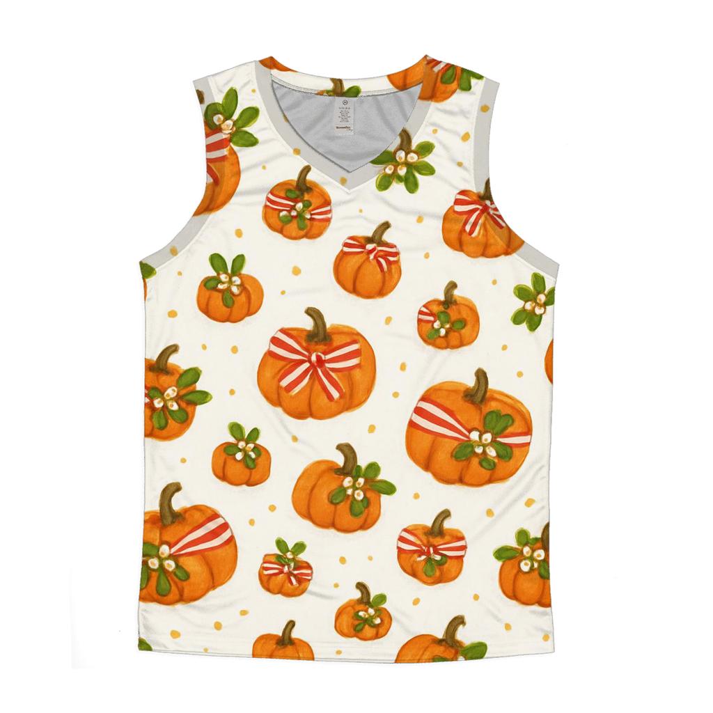 Candy Stripe Pumpkin Scatter sports performance tank tops