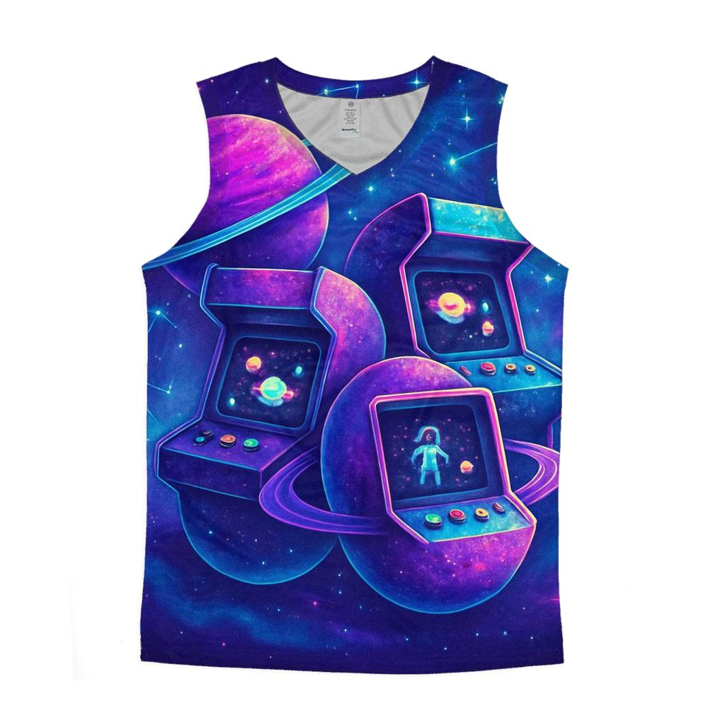 Retro Planet Arcade casual summer tank tops