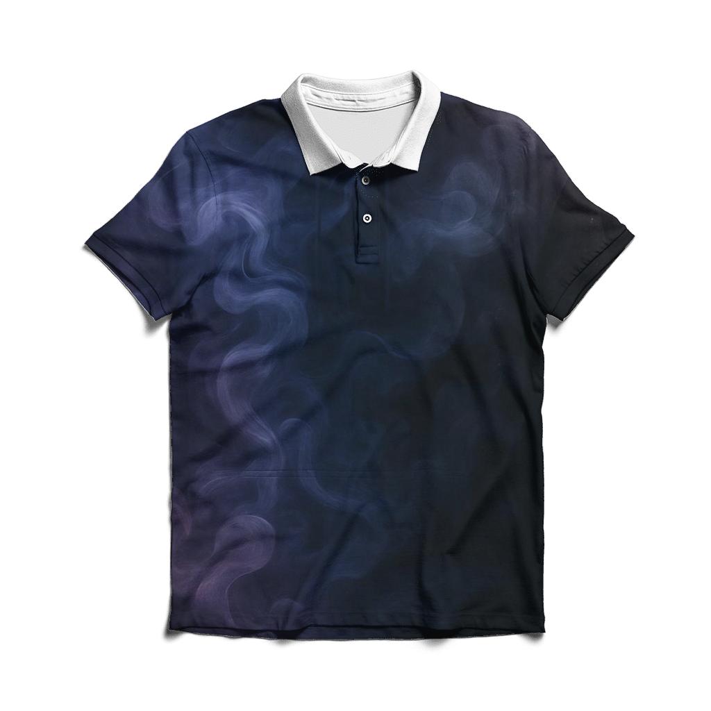 Luminous Smoke Drift designer slim fit polos