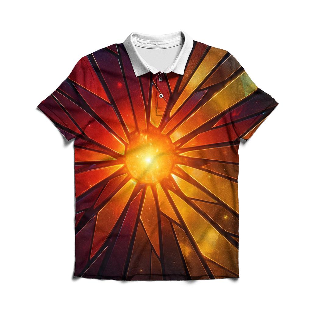 Solar Flare Mosaic stylish collar polo tees