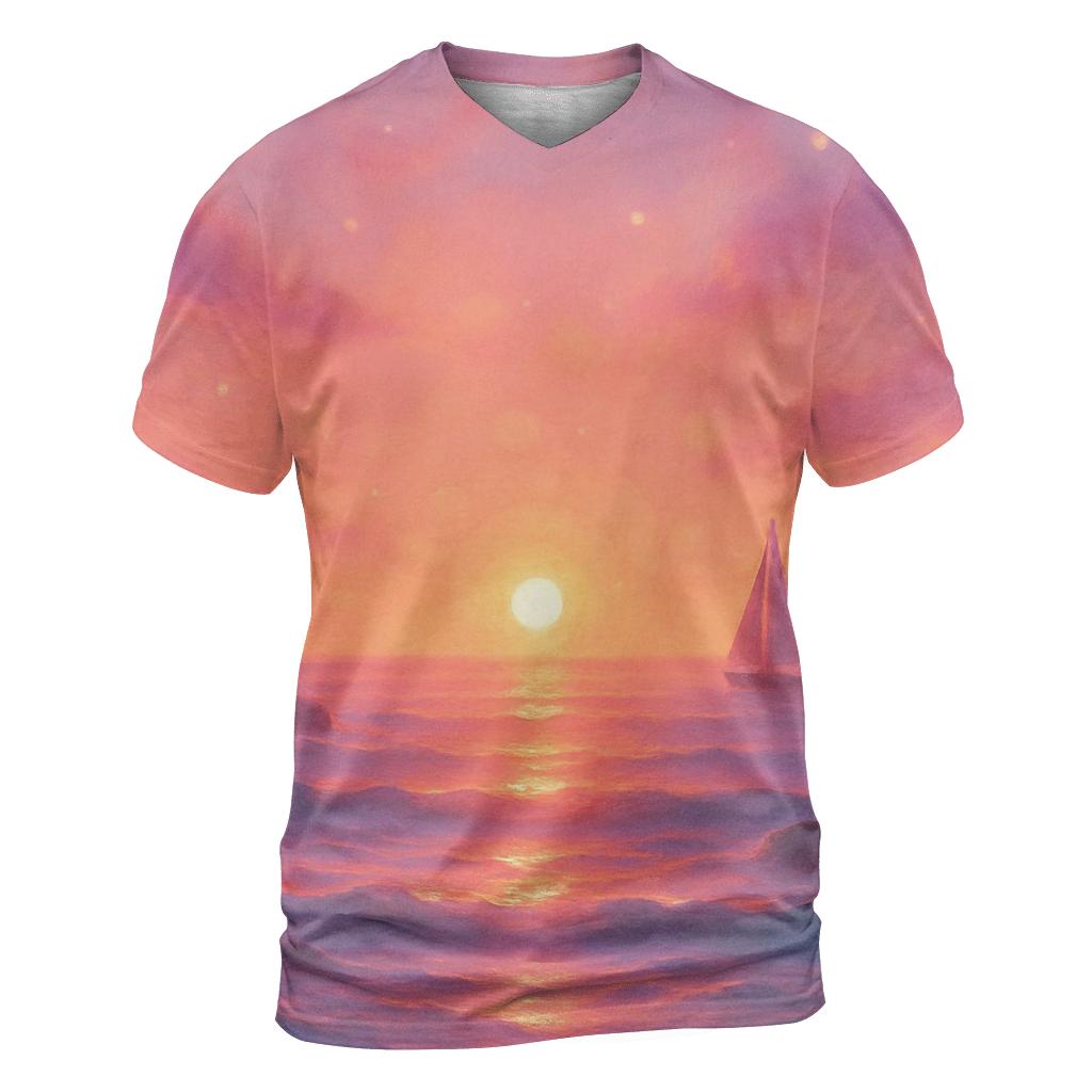 Aurora Coastline statement graphic shirts