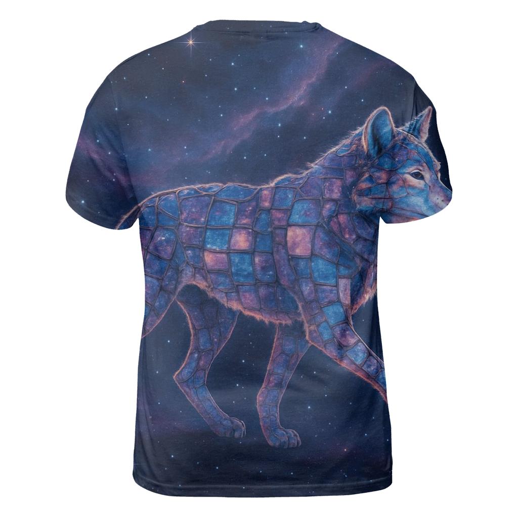 Starlit Mosaic Wolf trendy printed shirt styles