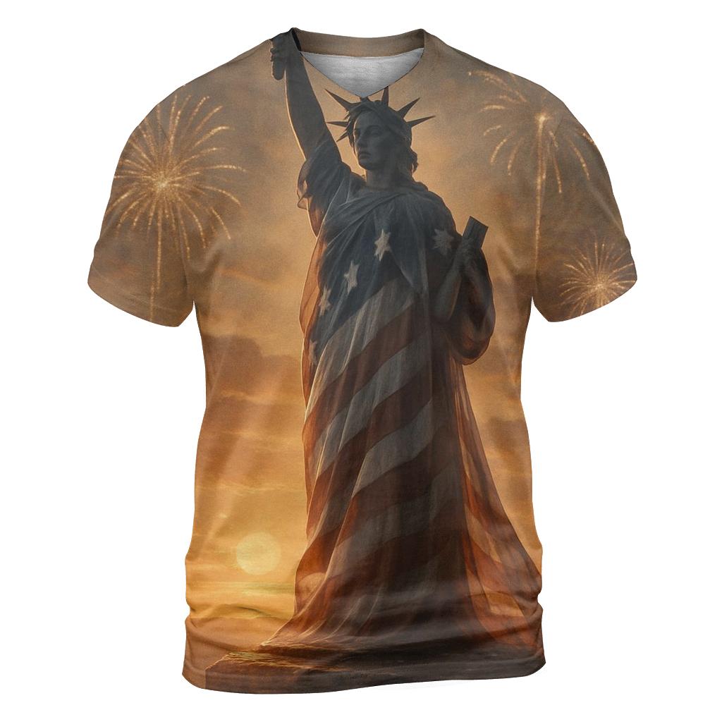 Liberty Echo artistic all-over print tops