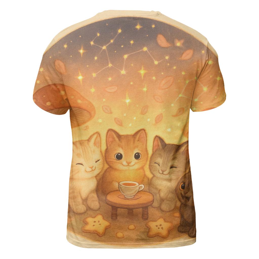 Constellation Tea Party vibrant all-over design tees
