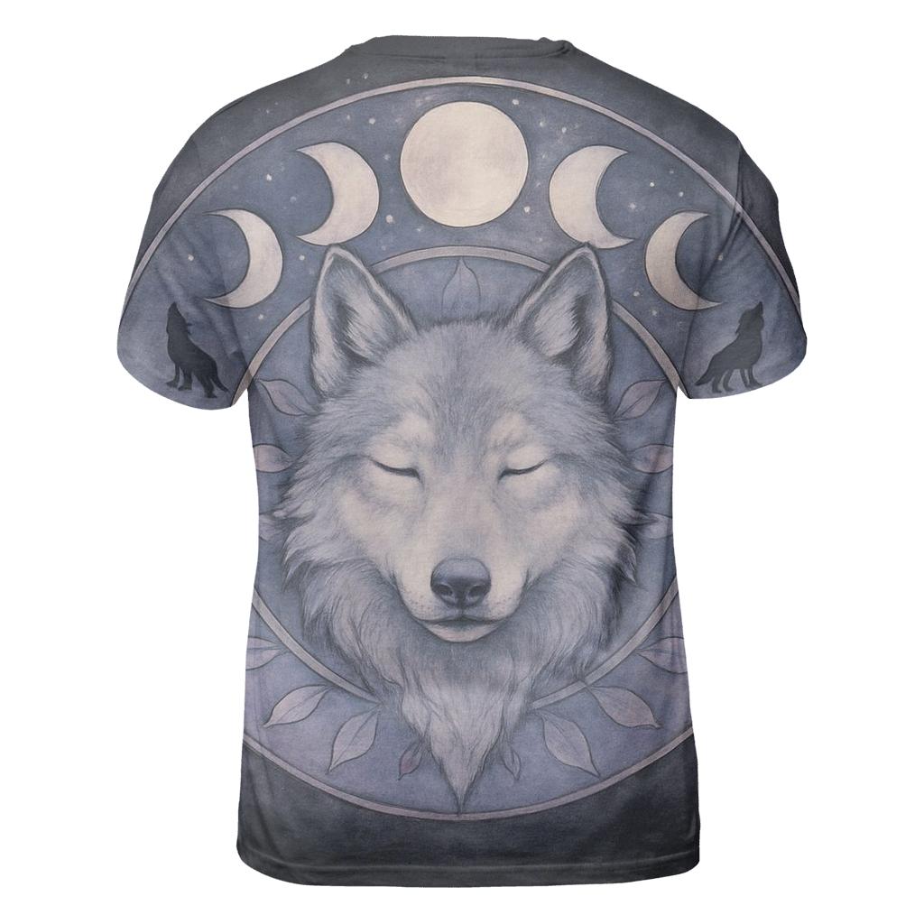 Spectral Mandala Wolf creative print fashion shirts
