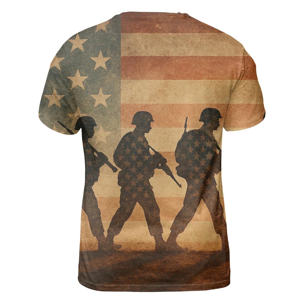 Veteran Mosaic creative print fashion shirts