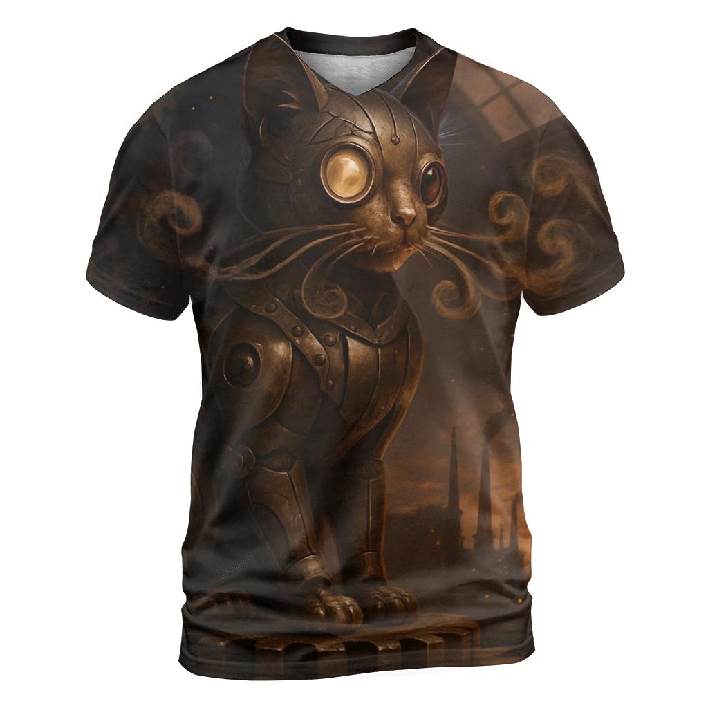 Clockwork Alley Mechanicat trendy printed shirt styles
