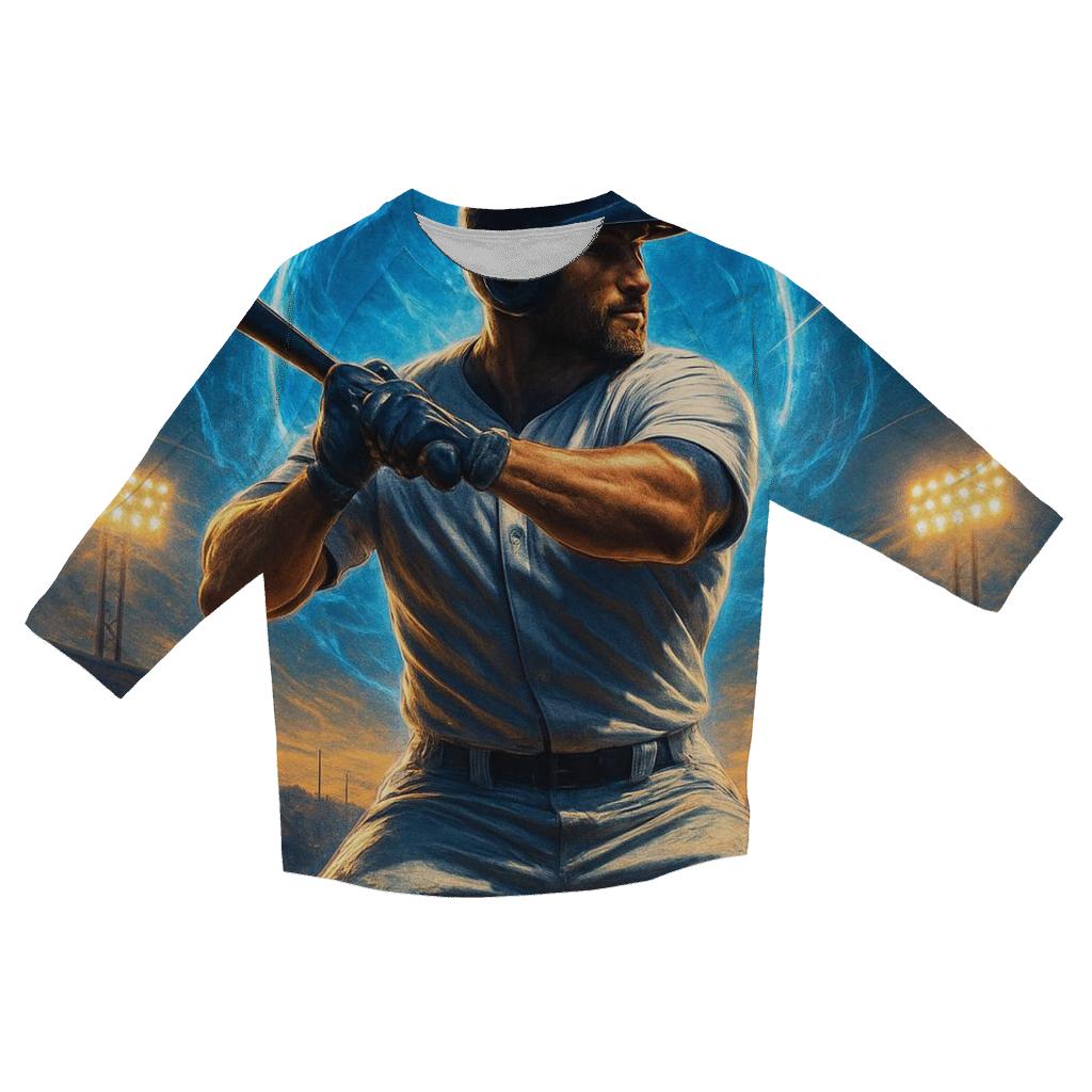 Heroic Batter Silhouette custom 3/4 sleeve shirts