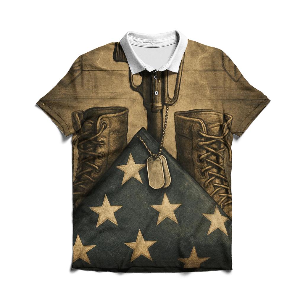 Folded Honor Still Life branded logo polo shirts