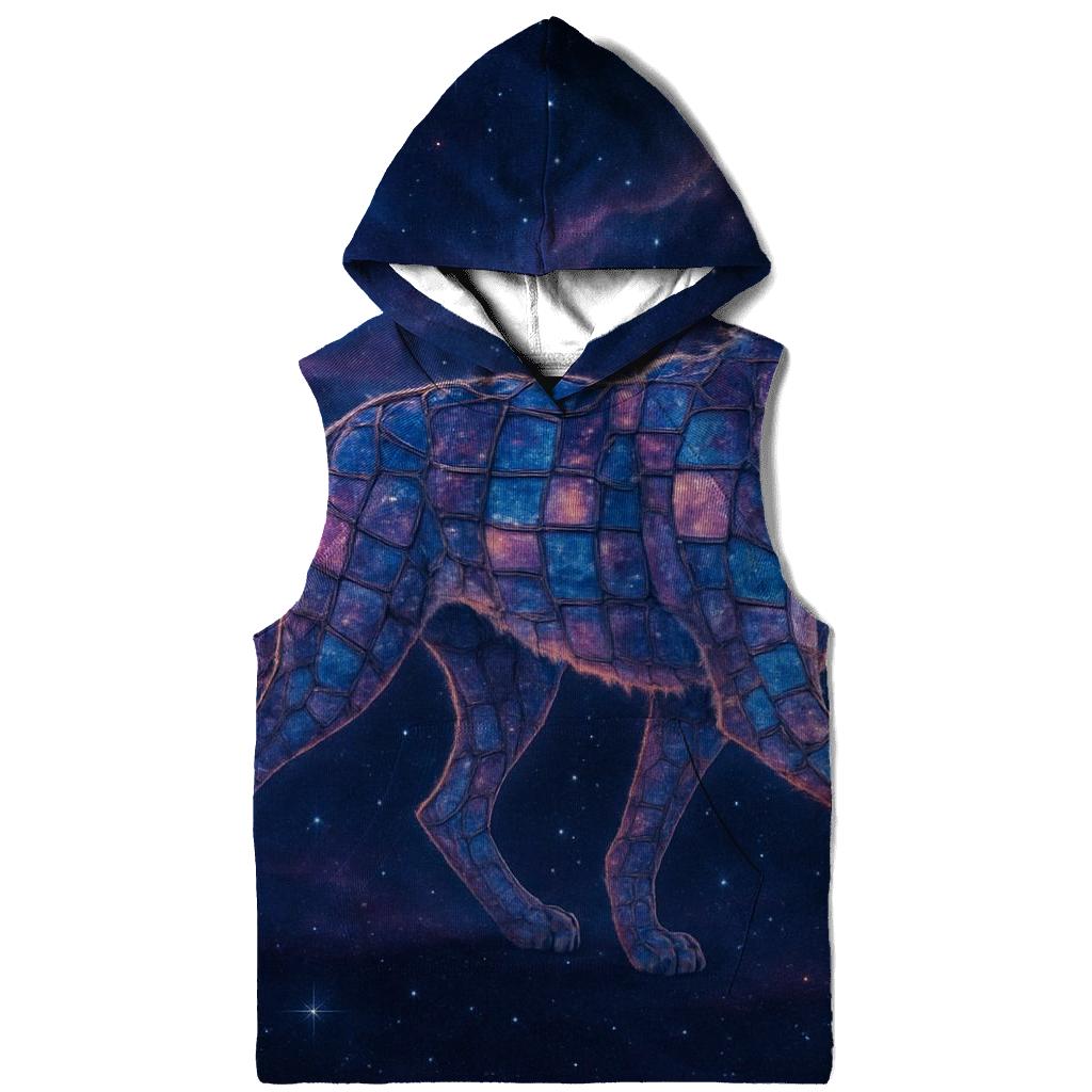 Starlit Mosaic Wolf printed hoodies