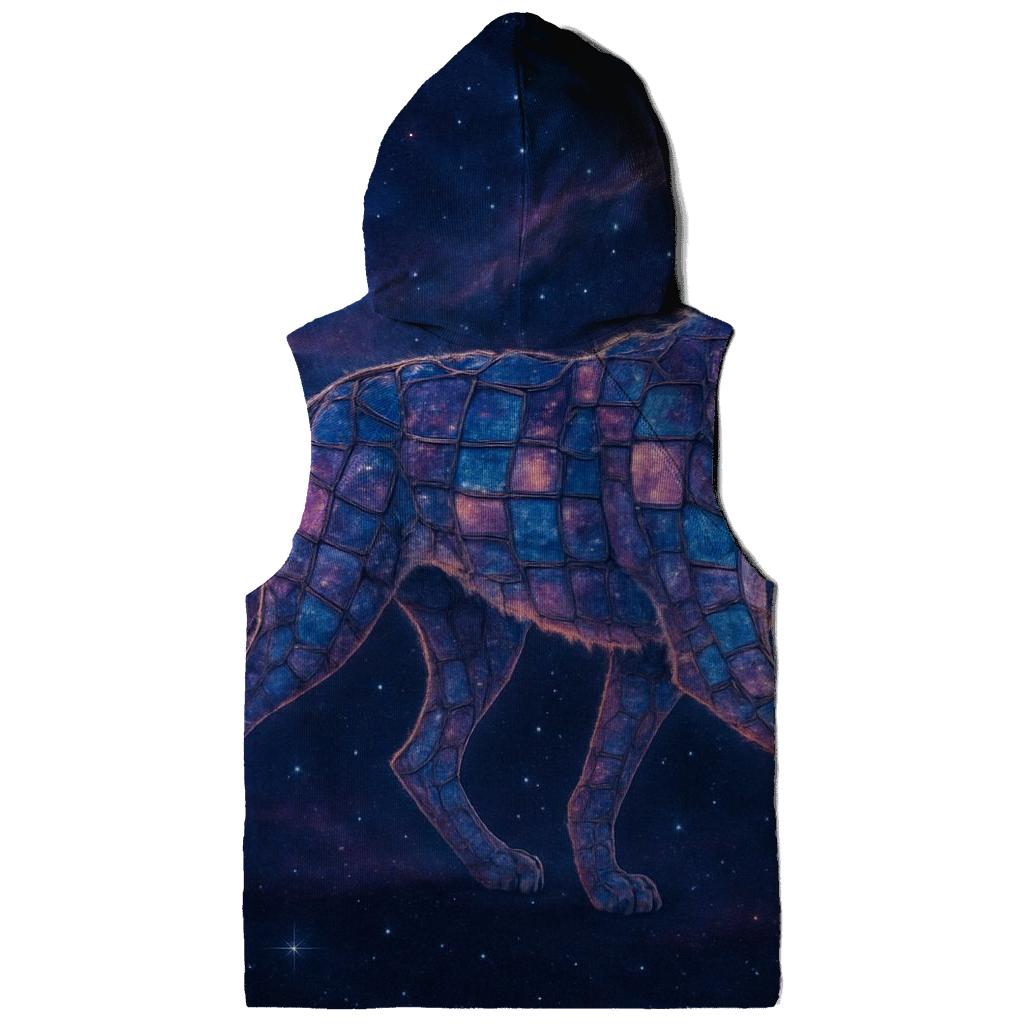 Starlit Mosaic Wolf printed hoodies