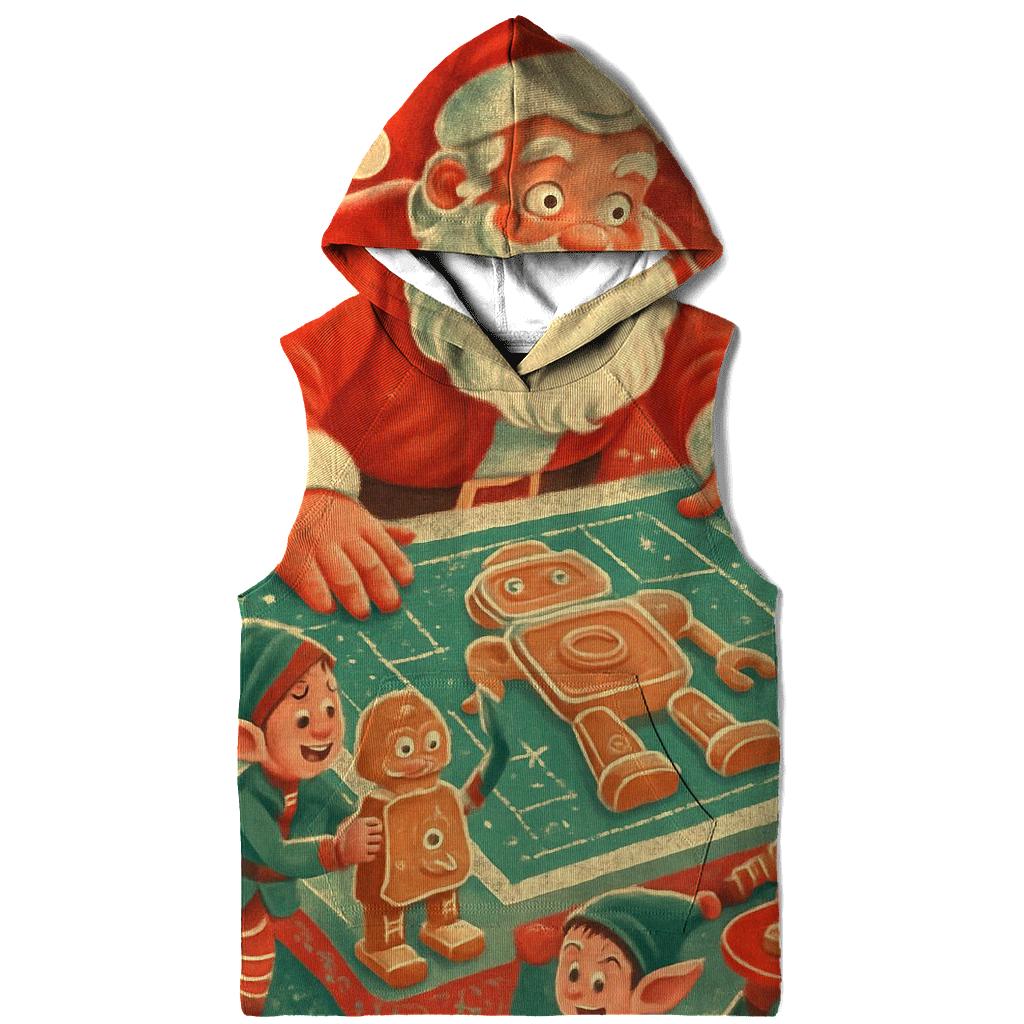 Santas Gingerbread Workshop printed hoodies