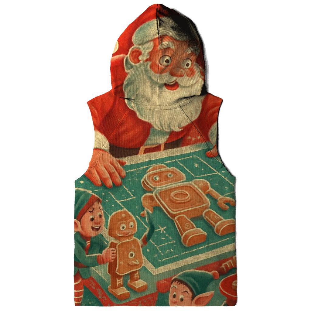 Santas Gingerbread Workshop printed hoodies