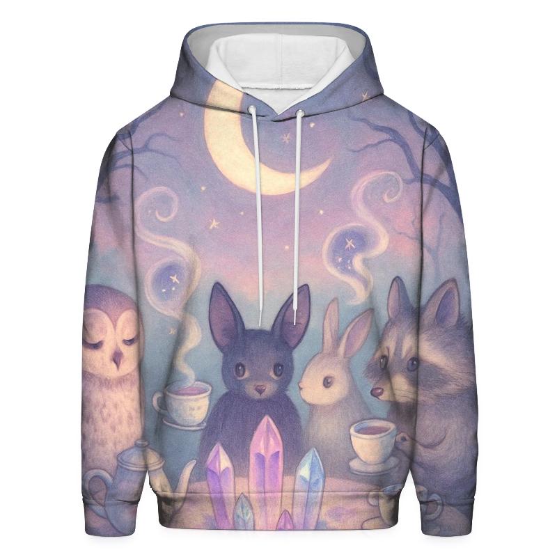 Midnight Tea Menagerie graphic hoodies