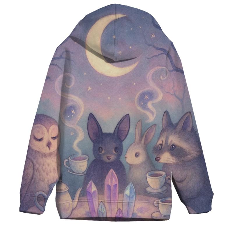 Midnight Tea Menagerie graphic hoodies