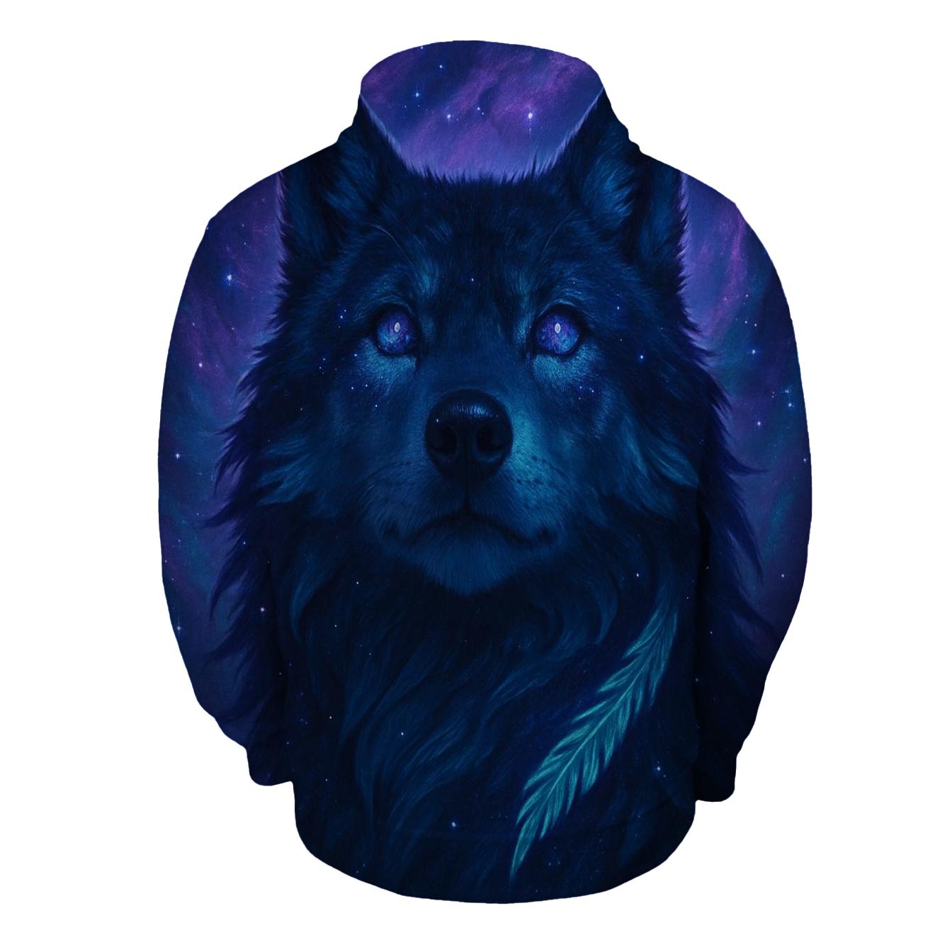 Nebula Sentinel Wolf hoodie styles