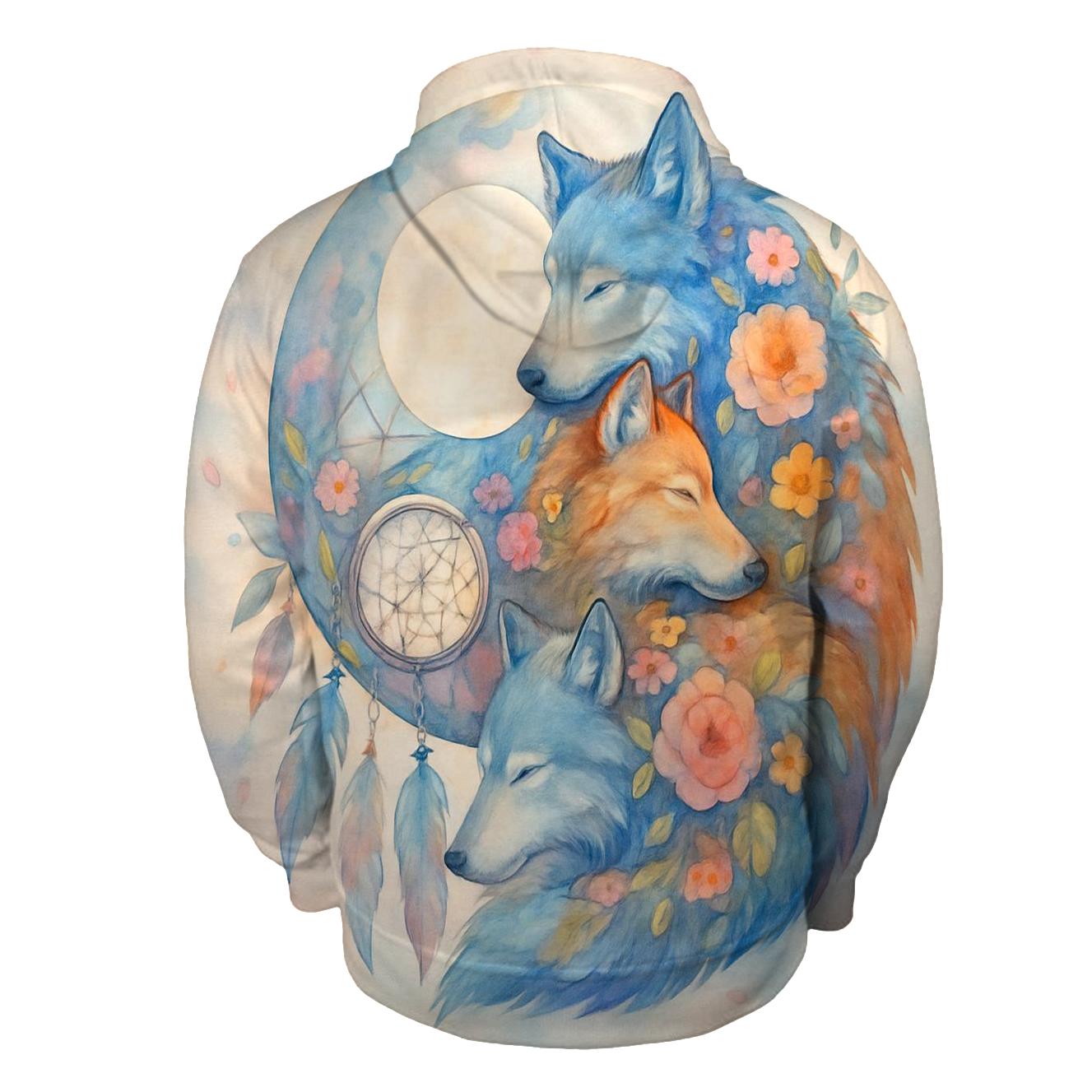 Lunar Dreamcatcher Wolf hoodie styles