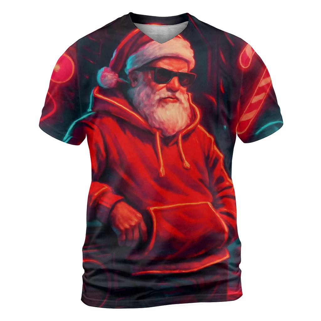 Neon Streetwear Santa custom all-over print shirts