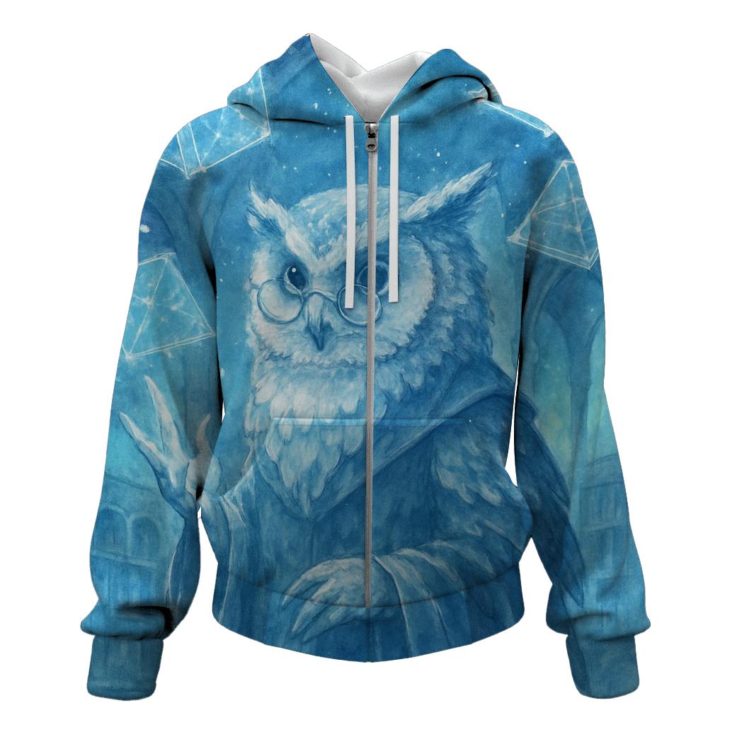Aurora Librarian Owl designer hoodies
