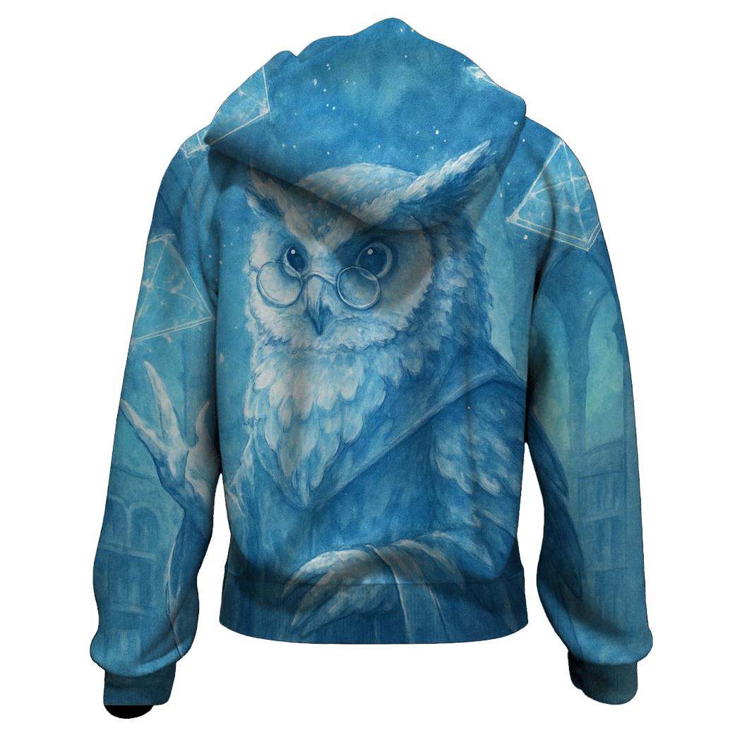 Aurora Librarian Owl designer hoodies