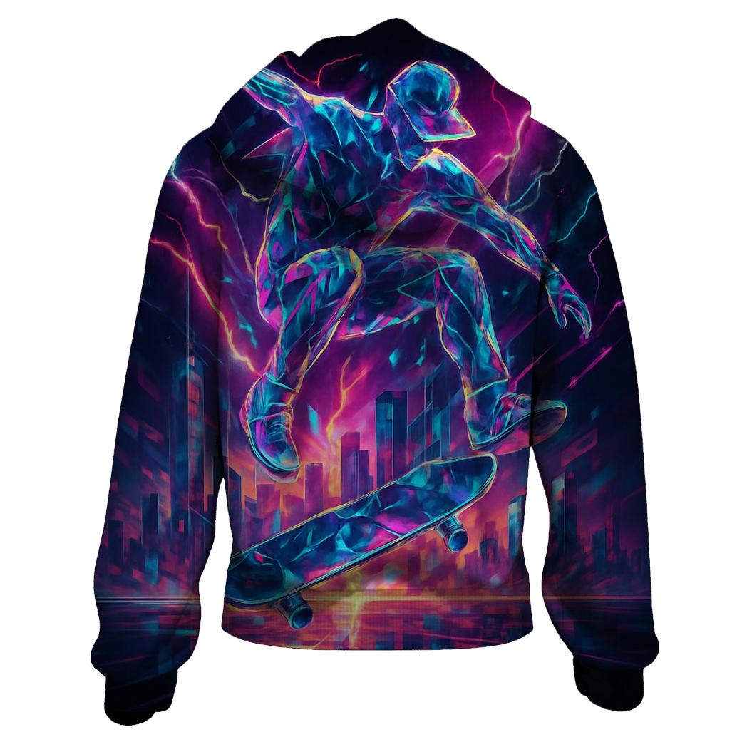 Crystal Skateboarder Mirage printed hoodies