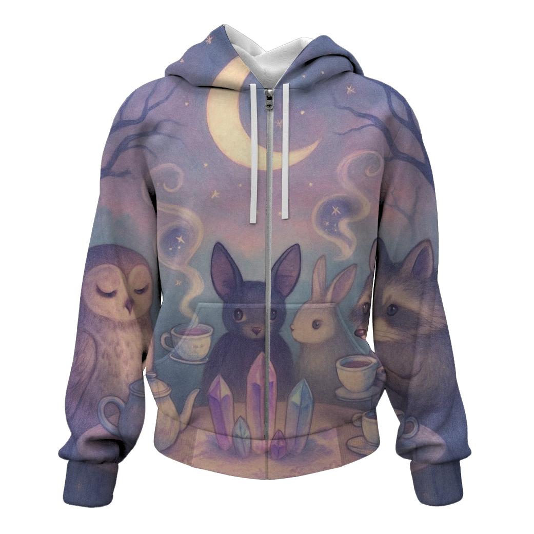 Midnight Tea Menagerie graphic hoodies