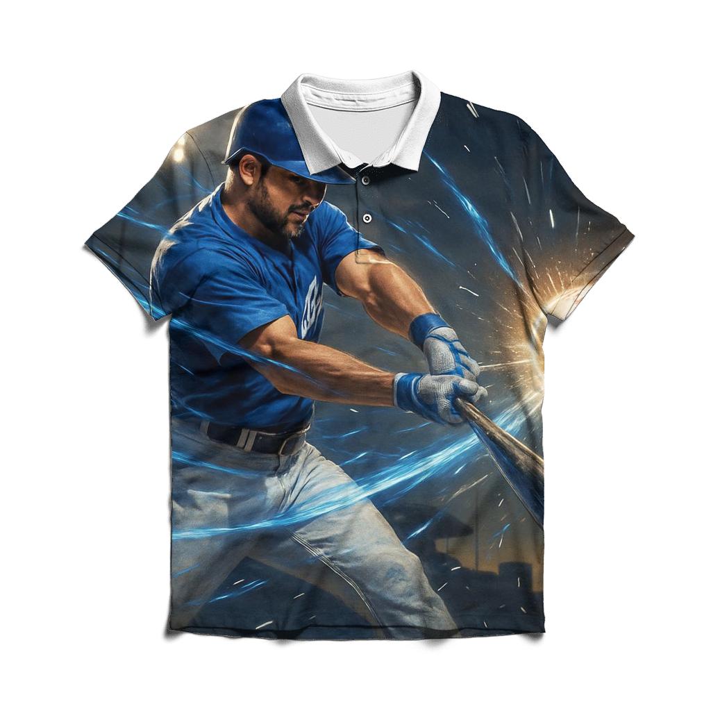 Blue Energy Swing custom polo shirts
