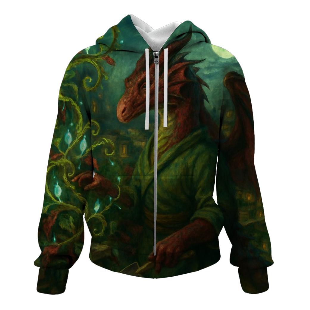 Skyline Botanist Dragon graphic hoodies